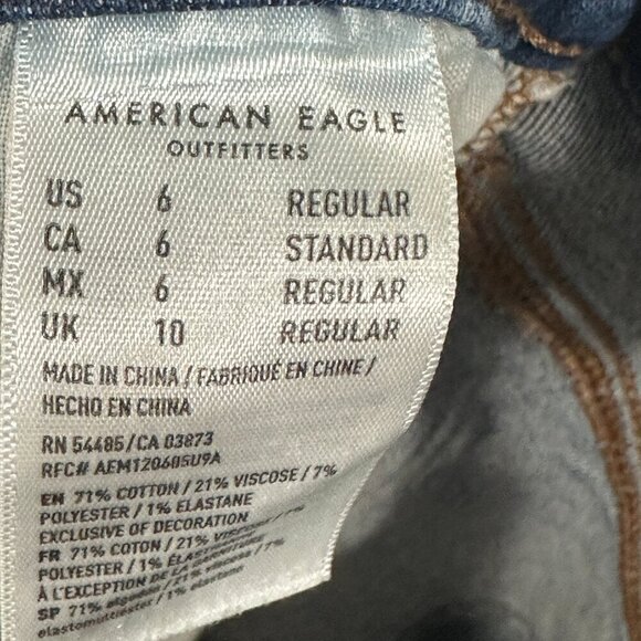 American Eagle Outfitters Jeans Womens 6 High Rise Jegging Cotton Stretch Pocket - Picture 14 of 14
